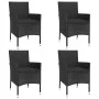 5-piece garden furniture set with black synthetic rattan cushions by vidaXL, Garden sets - Ref: Foro24-3187326, Price: 360,91...