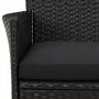 5-teiliges Gartenmöbel-Set mit schwarzen synthetischen Rattankissen von vidaXL, Gartensets - Ref: Foro24-3187326, Preis: 359,...