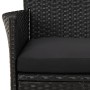 5-teiliges Gartenmöbel-Set mit schwarzen synthetischen Rattankissen von vidaXL, Gartensets - Ref: Foro24-3187326, Preis: 375,...