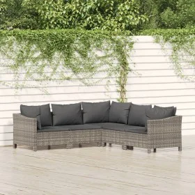 5-piece garden furniture set and gray synthetic rattan cushions by vidaXL, Garden sets - Ref: Foro24-3187279, Price: 387,44 €...