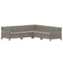 Set de muebles de jardín 5 pzas y cojines ratán sintético gris de vidaXL, Conjuntos de jardín - Ref: Foro24-3187279, Precio: ...