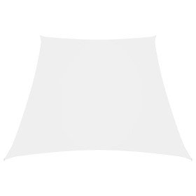 Toldo de vela trapezoidal de tela oxford blanco 3/5x4 m