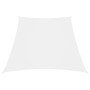 Toldo de vela trapezoidal de tela oxford blanco 3/5x4 m