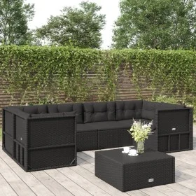 6-piece garden furniture set and black synthetic rattan cushions by vidaXL, Garden sets - Ref: Foro24-3187163, Price: 502,19 ...