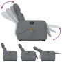 Sillón de masaje elevable eléctrico cuero sintético gris