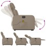 Sillón reclinable de masaje eléctrico cuero sintético capuchino