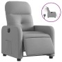 Sillón reclinable eléctrico tela gris claro