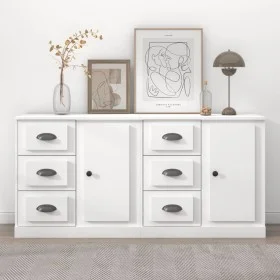 Sideboards 2 pieces white plywood by vidaXL, Sideboards - Ref: Foro24-3185223, Price: 198,19 €, Discount: %
