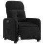 Sillón reclinable eléctrico de tela negro