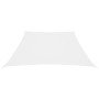 Toldo de vela trapezoidal de tela oxford blanco 3/5x4 m
