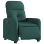 Sillón reclinable eléctrico tela verde oscuro