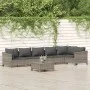 7-piece garden furniture set and gray synthetic rattan cushions by vidaXL, Garden sets - Ref: Foro24-3187277, Price: 550,36 €...
