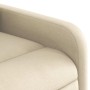 Sillón reclinable eléctrico de tela crema