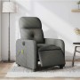 Sillón reclinable de masaje eléctrico tela gris oscuro