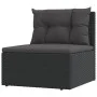 Garden furniture and cushions set 7 pieces black synthetic rattan by vidaXL, Garden sets - Ref: Foro24-3187165, Price: 662,38...