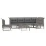7-teiliges Gartenmöbel-Set und graue synthetische Rattankissen von vidaXL, Gartensets - Ref: Foro24-3187525, Preis: 389,57 €,...