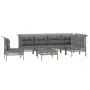 7-piece garden furniture set and gray synthetic rattan cushions by vidaXL, Garden sets - Ref: Foro24-3187525, Price: 389,70 €...