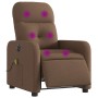 Sillón reclinable de masaje eléctrico tela marrón