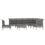 8-teiliges Gartenmöbel-Set und graue synthetische Rattankissen von vidaXL, Gartensets - Ref: Foro24-3187529, Preis: 432,16 €,...