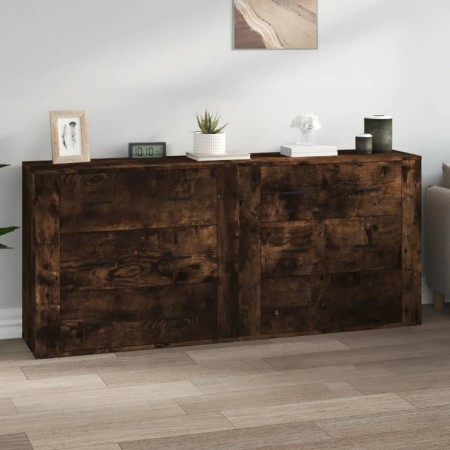 2-teilige Sideboards aus geräuchertem Eichensperrholz von vidaXL, Sideboards - Ref: Foro24-3185412, Preis: 220,66 €, Rabatt: %
