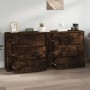 2-teilige Sideboards aus geräuchertem Eichensperrholz von vidaXL, Sideboards - Ref: Foro24-3185412, Preis: 220,66 €, Rabatt: %