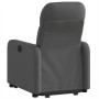 Sillón reclinable elevable de tela gris oscuro