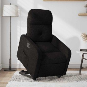 Sillón reclinable elevable tela negro Sillón reclinable elevable tela negro