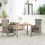 Garten Tisch aus PE Rattan grau und massivem Akazienholz Oberfläche von vidaXL, Gartentische - Ref: Foro24-319549, Preis: 97,...