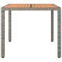 Garten Tisch aus PE Rattan grau und massivem Akazienholz Oberfläche von vidaXL, Gartentische - Ref: Foro24-319549, Preis: 97,...