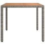 Garten Tisch aus PE Rattan grau und massivem Akazienholz Oberfläche von vidaXL, Gartentische - Ref: Foro24-319549, Preis: 97,...