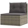 7-teiliges Gartenmöbel-Set und Kissen synthetisches Rattangrau von vidaXL, Gartensets - Ref: Foro24-3187248, Preis: 581,95 €,...