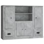 Hohes Sideboard 3 Stück Sperrholz grauer Beton von vidaXL, Sideboards - Ref: Foro24-3185315, Preis: 195,08 €, Rabatt: %