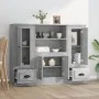 Aparador alto 3 piezas madera contrachapada gris hormigón de vidaXL, Aparadores - Ref: Foro24-3185315, Precio: 193,12 €, Desc...