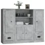 Aparador alto 3 piezas madera contrachapada gris hormigón de vidaXL, Aparadores - Ref: Foro24-3185315, Precio: 193,12 €, Desc...