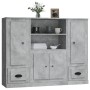 Hohes Sideboard 3 Stück Sperrholz grauer Beton von vidaXL, Sideboards - Ref: Foro24-3185315, Preis: 195,08 €, Rabatt: %