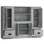 Hohes Sideboard 3 Stück Sperrholz grauer Beton von vidaXL, Sideboards - Ref: Foro24-3185315, Preis: 195,08 €, Rabatt: %