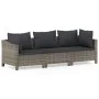3-piece garden furniture set with gray synthetic rattan cushions by vidaXL, Garden sets - Ref: Foro24-3187262, Price: 280,20 ...