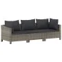 3-piece garden furniture set with gray synthetic rattan cushions by vidaXL, Garden sets - Ref: Foro24-3187262, Price: 280,20 ...