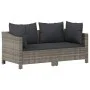 3-piece garden furniture set with gray synthetic rattan cushions by vidaXL, Garden sets - Ref: Foro24-3187262, Price: 280,20 ...