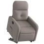 Sillón reclinable elevable tela gris taupe
