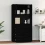 Aparador alto madera contrachapada negro de vidaXL, Aparadores - Ref: Foro24-3185384, Precio: 180,47 €, Descuento: %