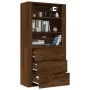 Hohes Sideboard aus braunem Eichensperrholz von vidaXL, Sideboards - Ref: Foro24-3185398, Preis: 146,18 €, Rabatt: %