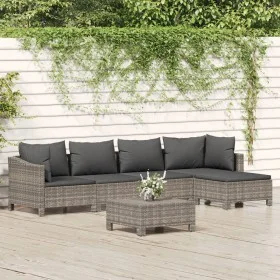 6-piece garden furniture set and gray synthetic rattan cushions by vidaXL, Garden sets - Ref: Foro24-3187271, Price: 424,20 €...