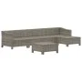 6-teiliges Gartenmöbel-Set und graue synthetische Rattankissen von vidaXL, Gartensets - Ref: Foro24-3187271, Preis: 424,17 €,...