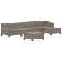 6-teiliges Gartenmöbel-Set und graue synthetische Rattankissen von vidaXL, Gartensets - Ref: Foro24-3187271, Preis: 386,89 €,...