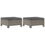 6-teiliges Gartenmöbel-Set und graue synthetische Rattankissen von vidaXL, Gartensets - Ref: Foro24-3187271, Preis: 424,17 €,...