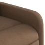 Silla de masaje reclinable de pie de tela marrón