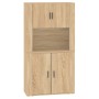 Hohes Sideboard aus eichenfarbenem Sperrholz von vidaXL, Sideboards - Ref: Foro24-3185354, Preis: 160,16 €, Rabatt: %