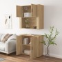 Hohes Sideboard aus eichenfarbenem Sperrholz von vidaXL, Sideboards - Ref: Foro24-3185354, Preis: 160,16 €, Rabatt: %