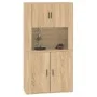 Hohes Sideboard aus eichenfarbenem Sperrholz von vidaXL, Sideboards - Ref: Foro24-3185354, Preis: 162,75 €, Rabatt: %